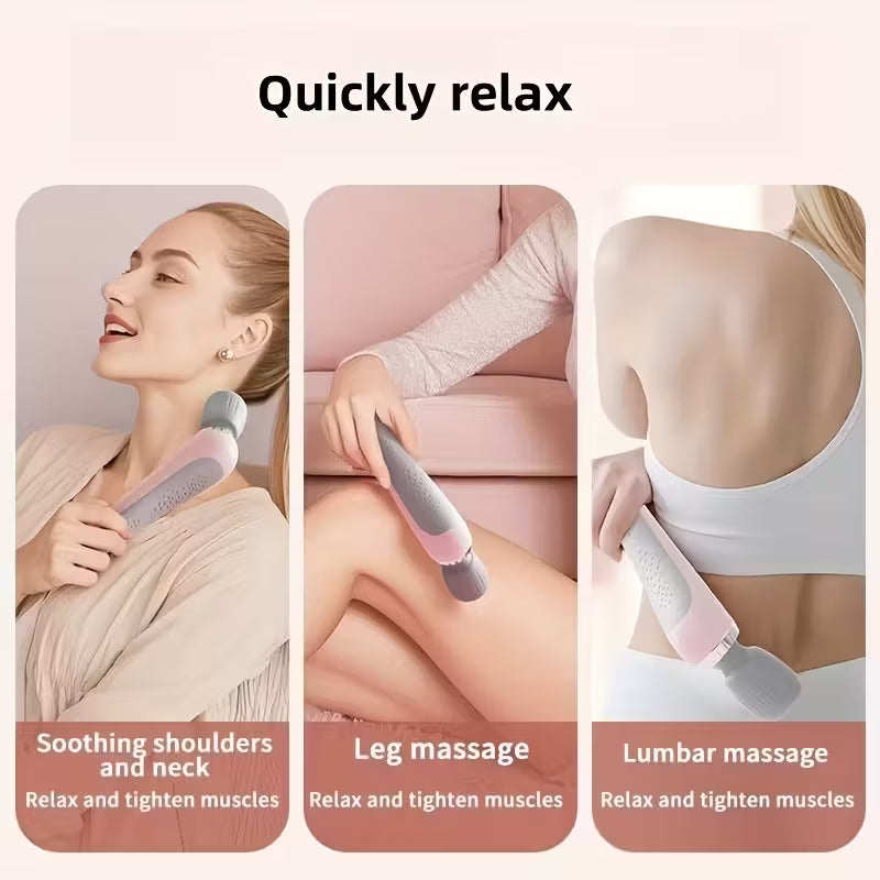 Portable Electric Body Massager with 5 Intensity Levels | USB Rechargeable High-Frequency Relaxation Device