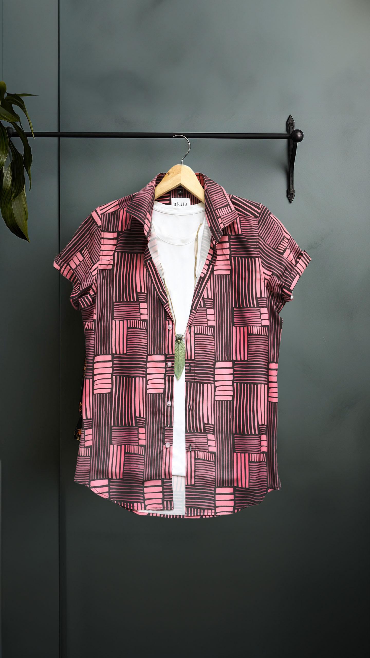Rayon Printed Men's Casual Shirt Regular Fit with Half Sleeves and Stylish Print