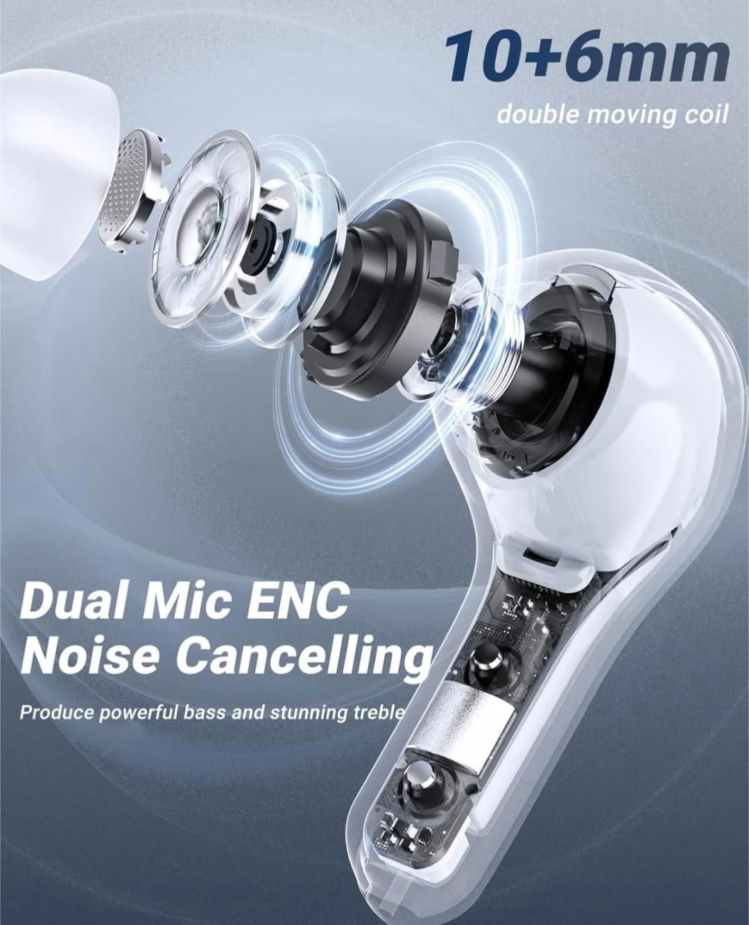 TWS Headphone - Hifi Sound, Low Latency, Super Mini Earbuds with LED Display Screen