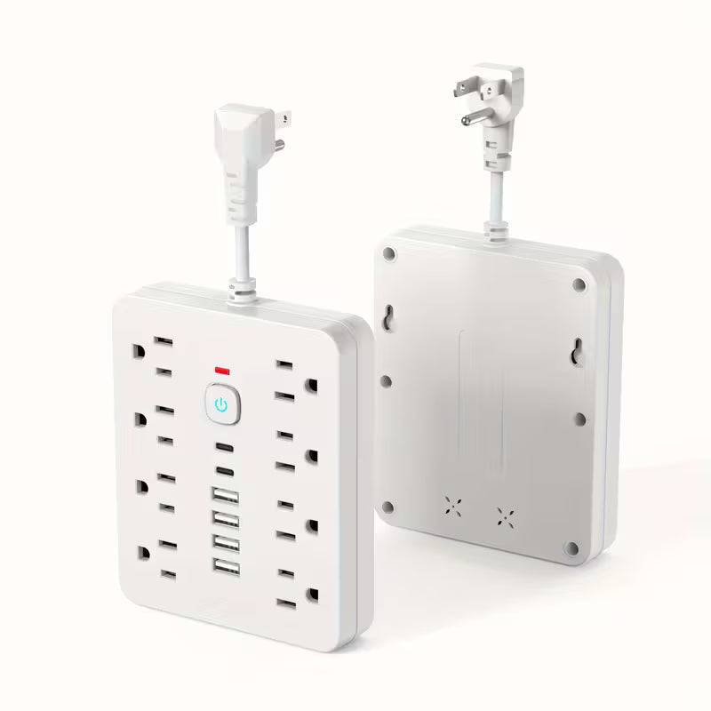 14-in-1 Power Strip with Surge Protection | 4 AC Outlets + 6 USB Ports (2 Type-C) with One-Touch Switch