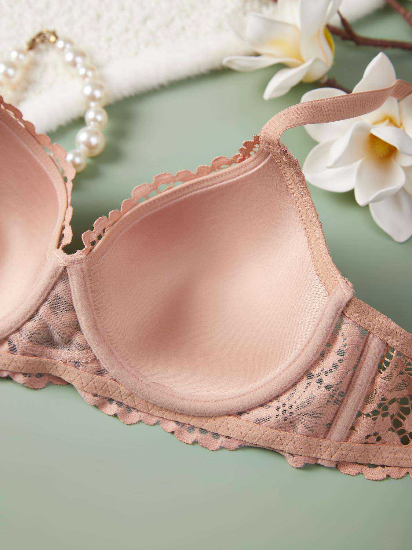 Lace Push-Up Bra for Women – Padded Floral Lingerie with Underwire Support