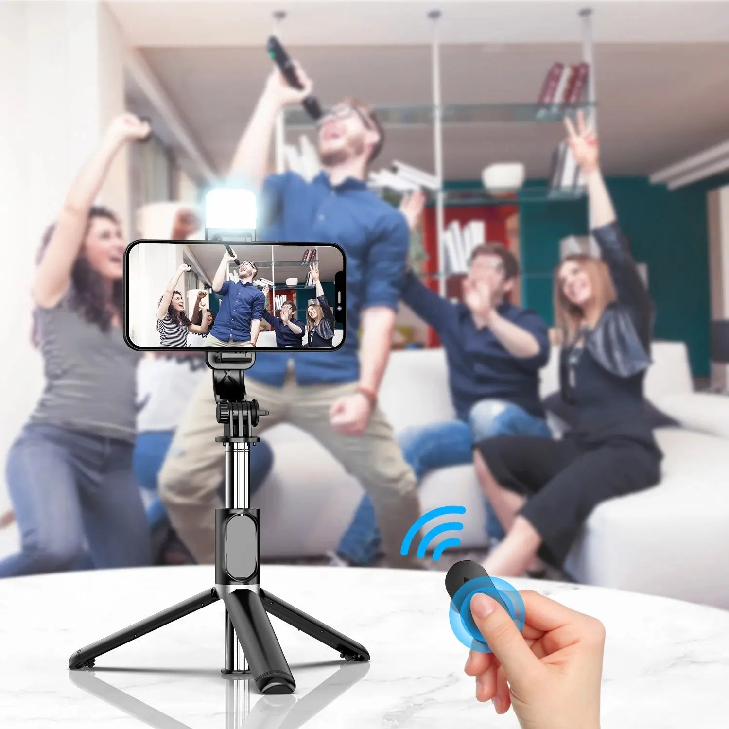 Flexible Portable Tripod with LED Light, Bluetooth, USB Charging: Your Ultimate Selfie Solution!