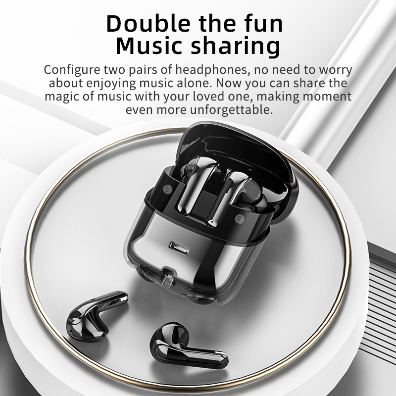 4-in-1 Wireless Earbuds with LED Display Charging Case – Bluetooth 5.3, Touch Control, Long Battery Life