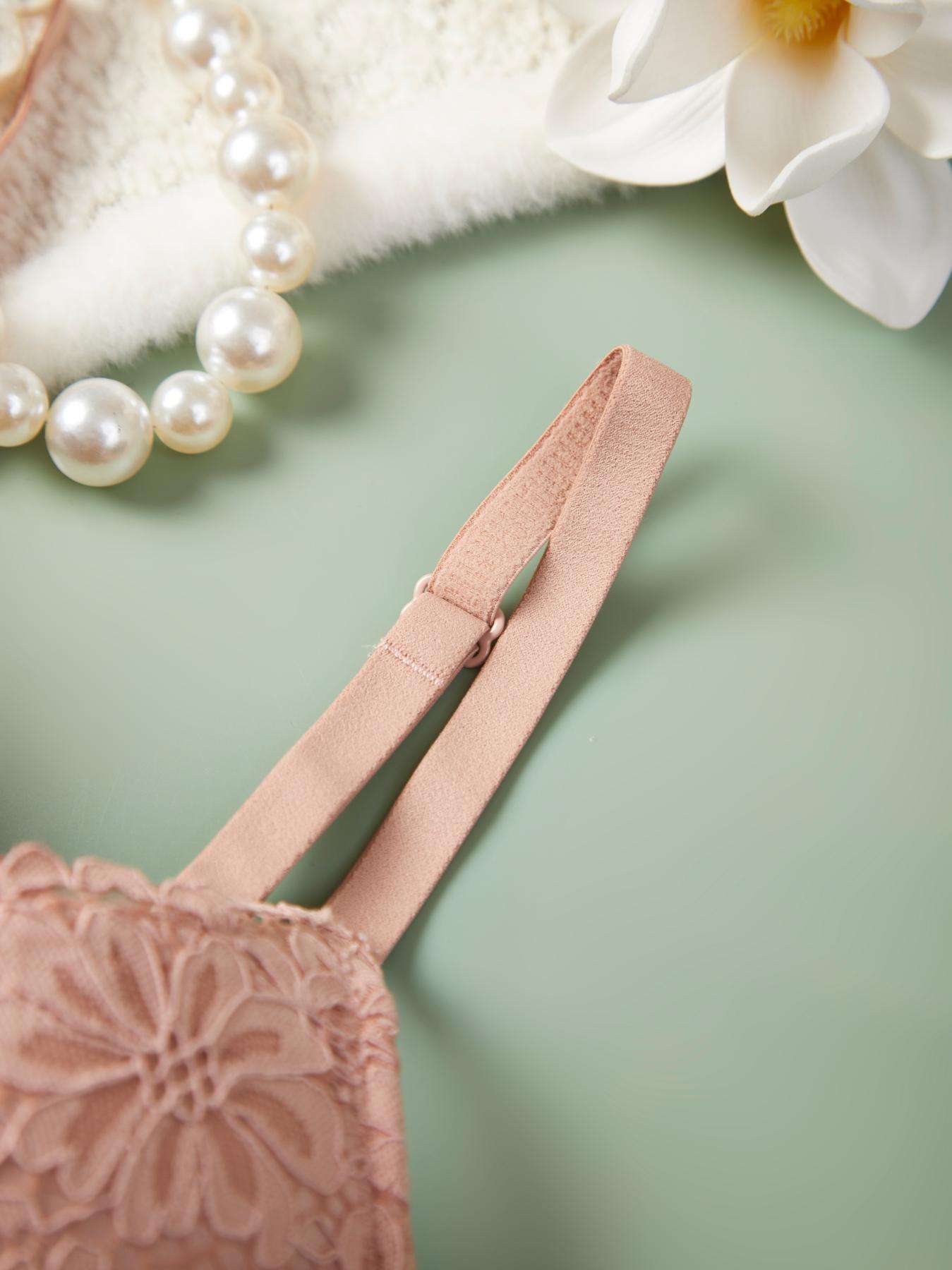 Lace Push-Up Bra for Women – Padded Floral Lingerie with Underwire Support