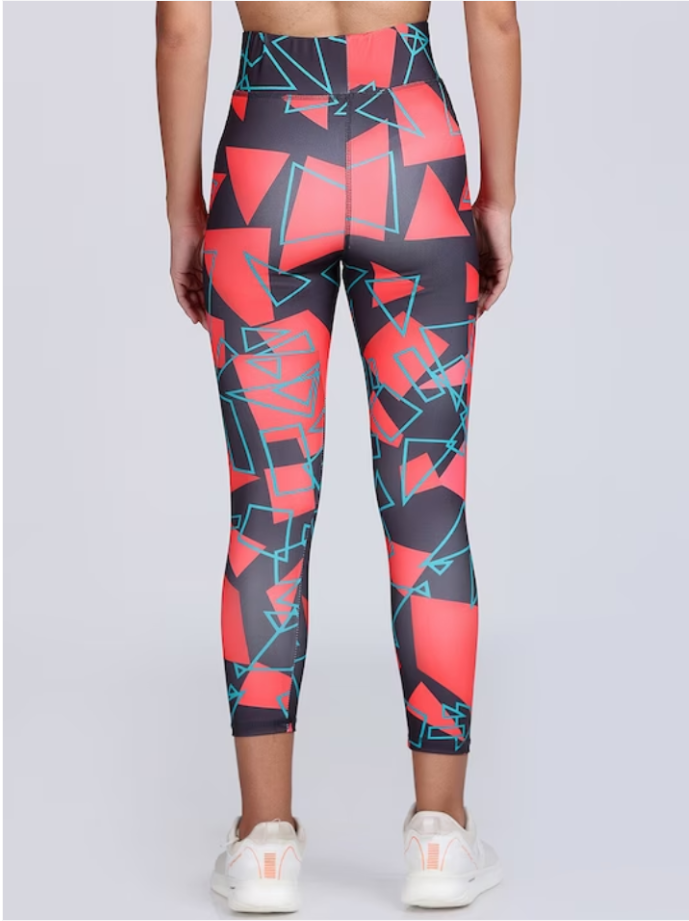 "Women's 4-Way Stretch Yoga Pants with Dynamic Graphic Print – Unleash Style and Flexibility!"