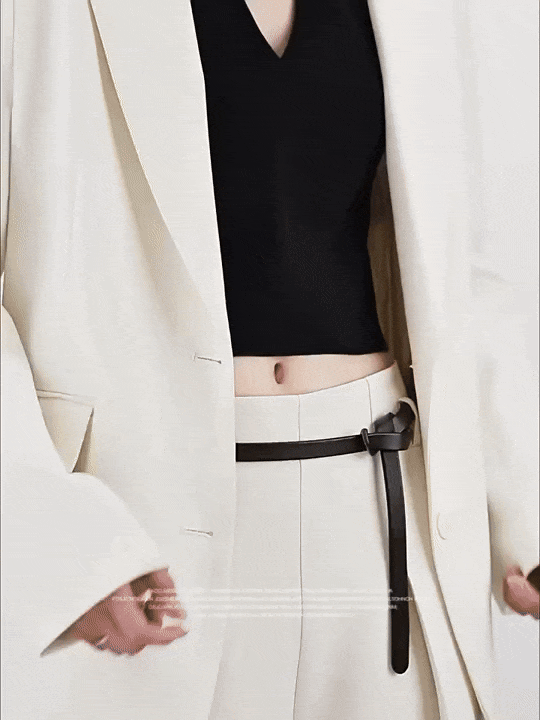 French Vintage Triple-Wrap Knot Belt – Handmade, No-Buckle Adjustable Waist Belt for Women