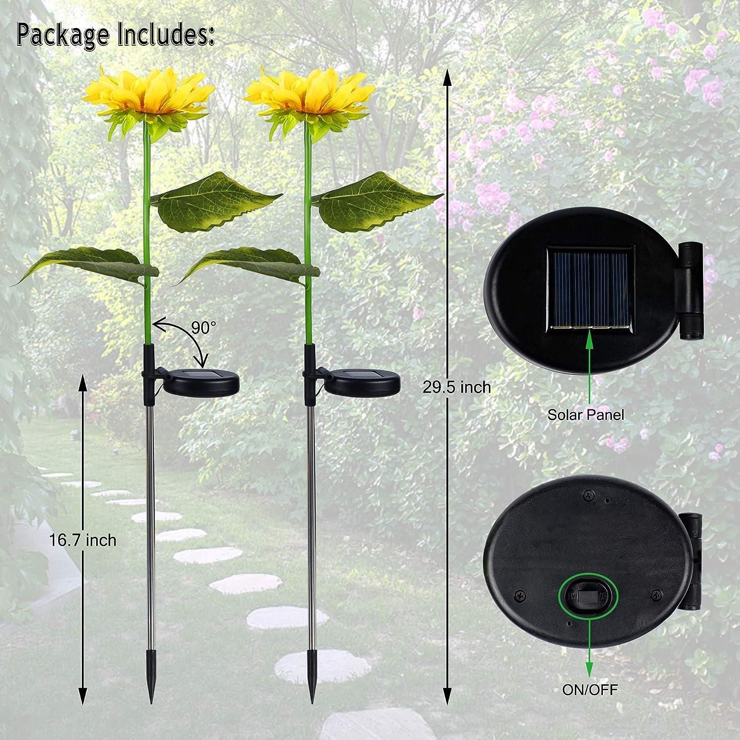 Sunflower Solar Powered Light (Pack of 2)