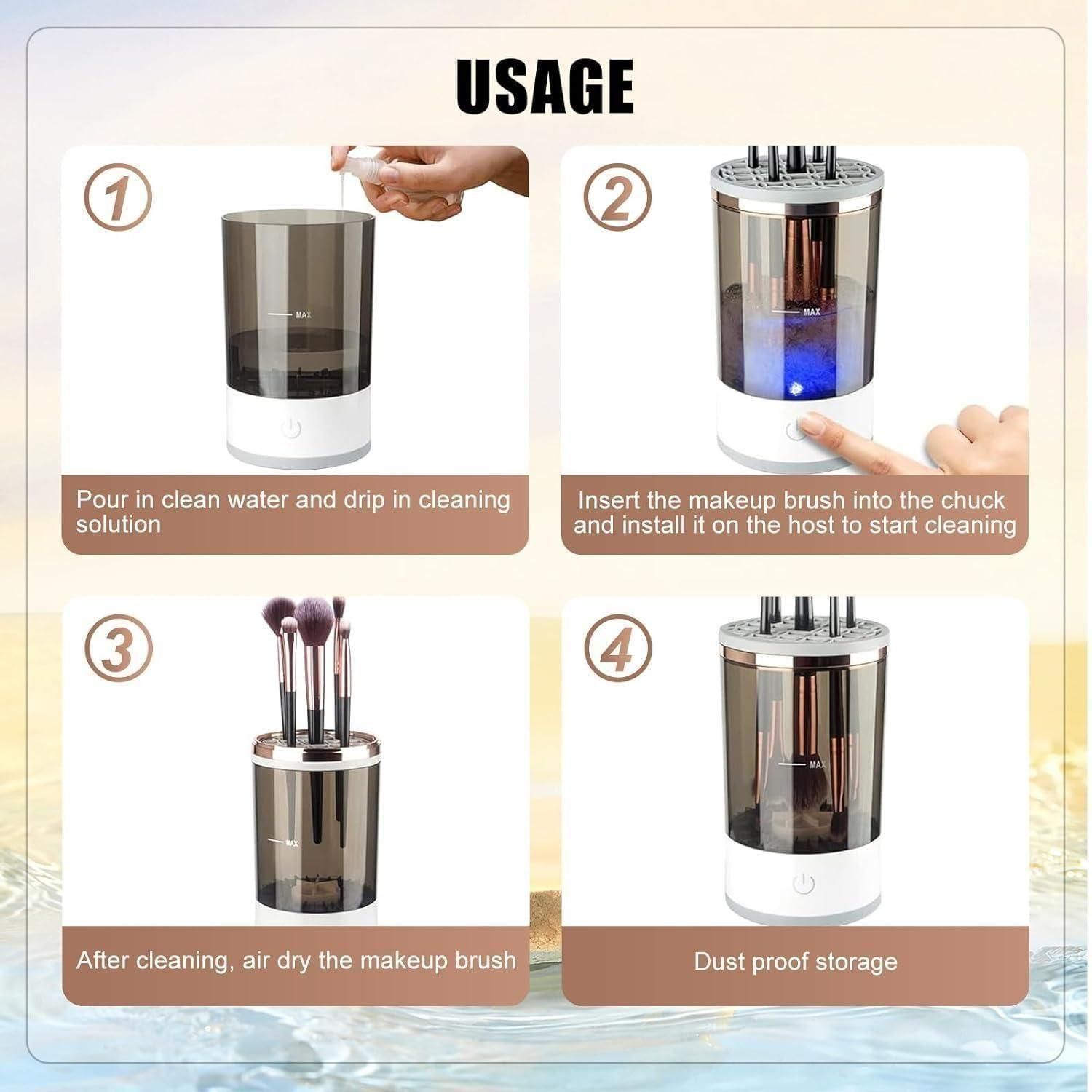 Electric Make Up Brush Cleaner | USB Rechargeable Automatic Cosmetic Cleaning Device