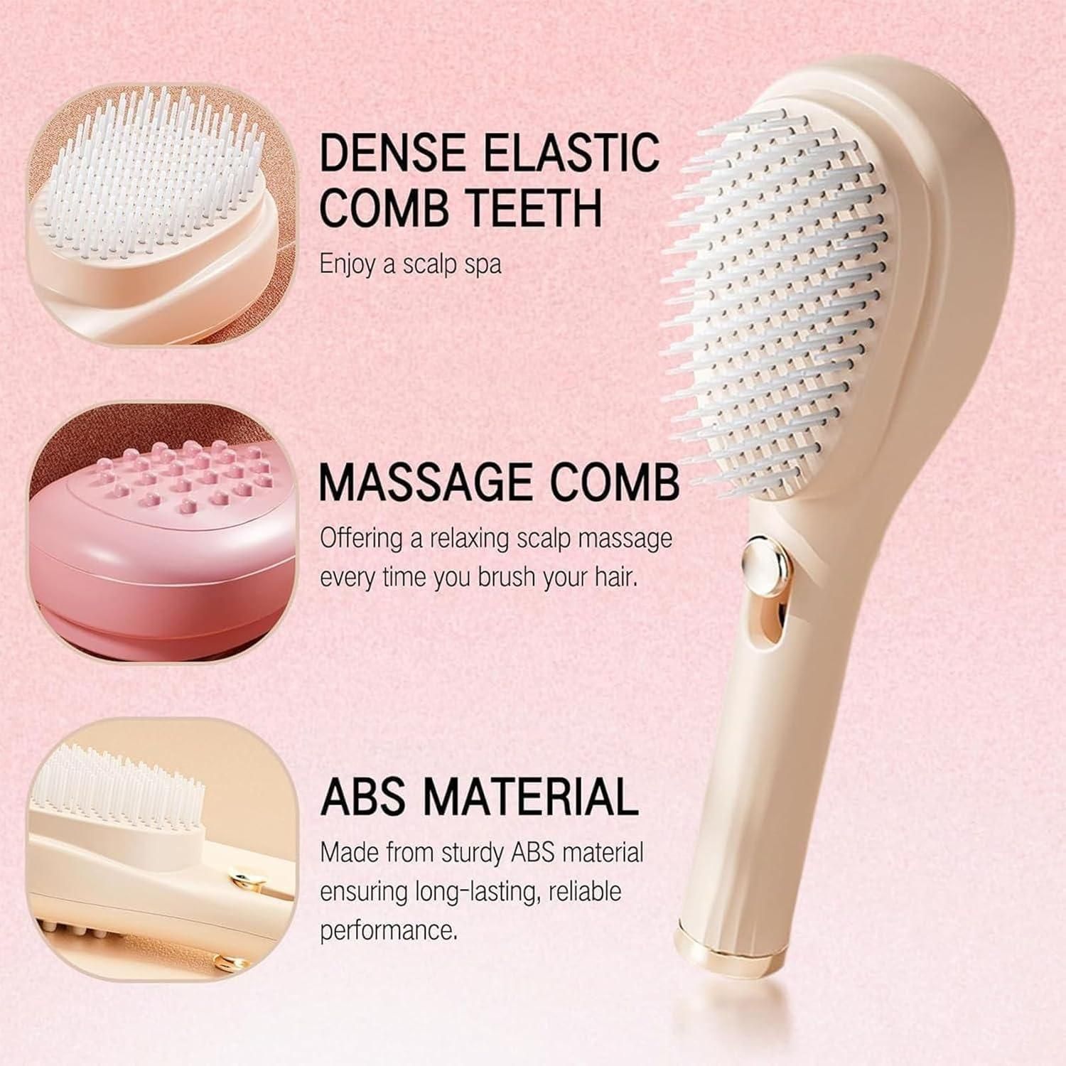 Scalp Massage Comb with Retractable Bristles - Relaxing Hair Care Tool