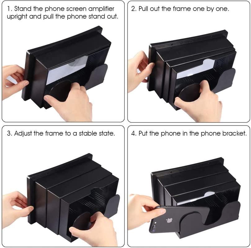 Expandable Plastic Screen Magnifier for Smartphones