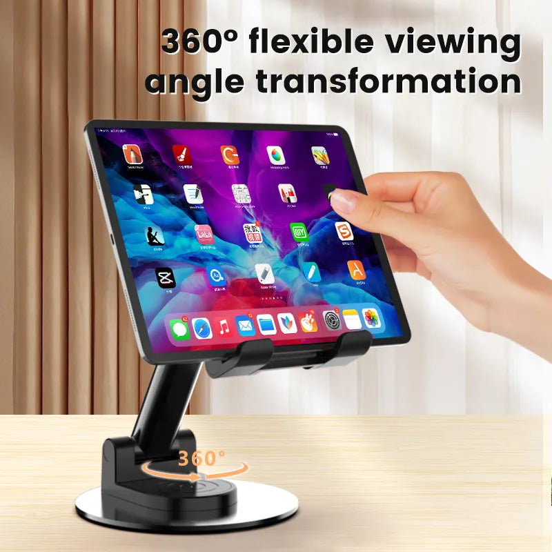 Portable Desktop Stand - Cell Phone Foldable Support, Adjustable Desk Mobile Phone Holder for Desktop Phone Use