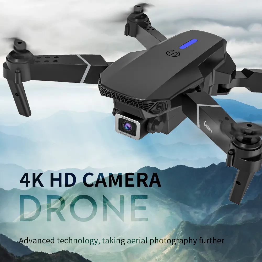 E88 Pro Foldable Quadcopter with Dual HD Cameras (4K 1080P), Height Hold, Wifi RC – Ideal Gift Toy Drone