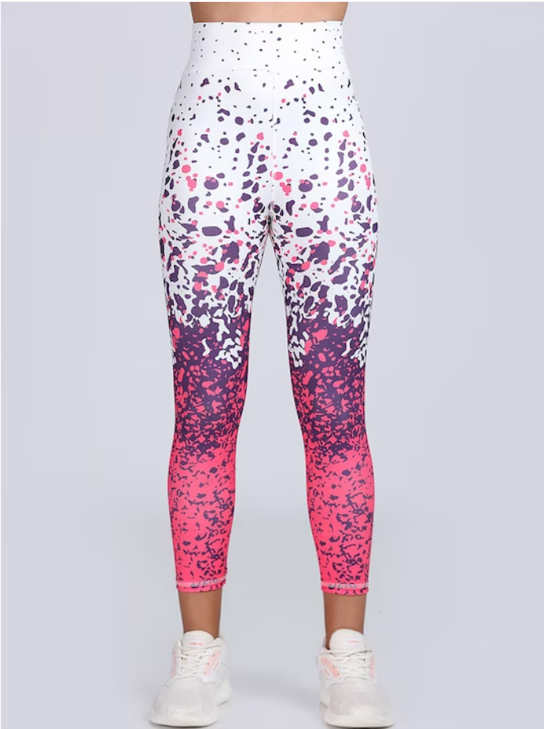 Women's 4-Way Lycra Stretch Yoga Pants with Dynamic Graphic Print – Unleash Style in Every Stride